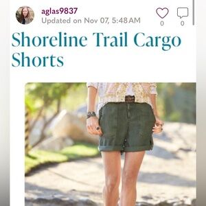 NWBB Sundance Shoreline Trail Cargo Shorts, Size 6, in Khaki